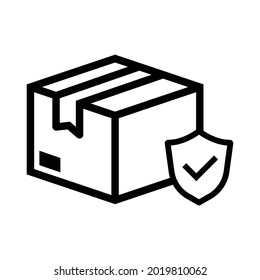 delivery package protection icon vector