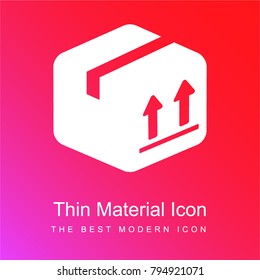 Delivery package red and pink gradient material white icon minimal design