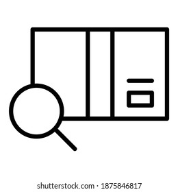 Delivery Package Search Flat Icon Isolated On White Background