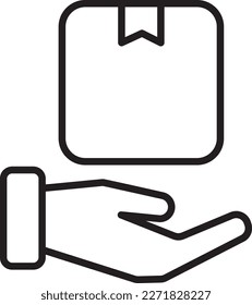 Delivery package delivery service icons with black filled outline style. Shipping logistics symbol sign. Simple vector illustration. Related to package, fee, fast courier