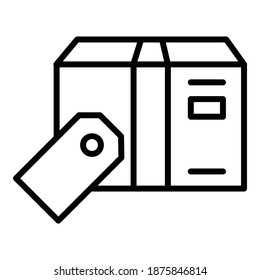 Delivery Package Tag Flat Icon Isolated On White Background