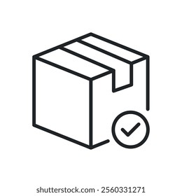 Delivery package thin line icons. Perfect pixel on transparent background