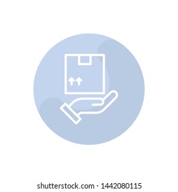 Delivery Package Vector Illustration, outline sign.