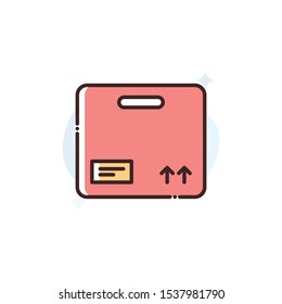 Delivery Package vector illustration. Outline filled Shipping and Delivery icons.
