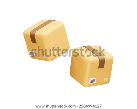 Delivery Packages box icon 3d render illustration