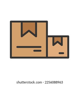 Imagen vectorial de icono de paquetes de entrega. Adecuado para aplicaciones móviles, aplicaciones web y medios impresos.