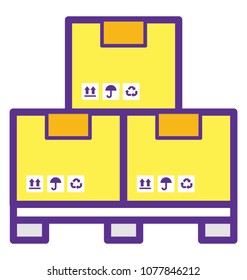 
Delivery packages stored in a storage unit
