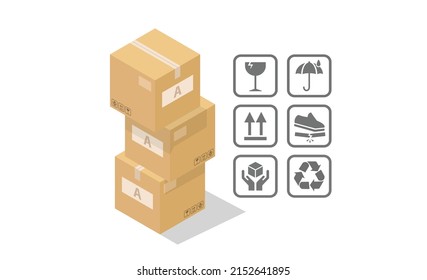 Lieferverpackung und Versandetikett