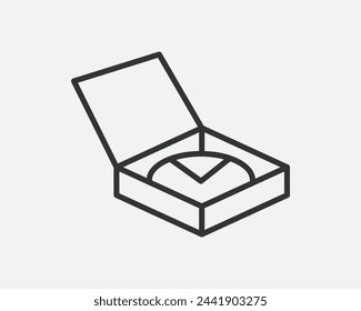 Delivery packaging vector icon. Cargo cardboard box icons. Carton package sign from line geometric shapes.