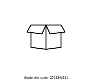 Delivery packaging vector icon. Cargo cardboard box icons. Carton package sign from line geometric shapes.