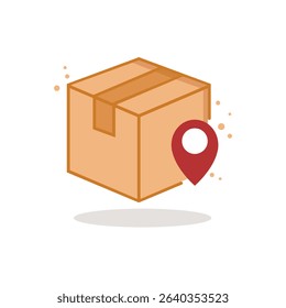 Delivery packaging vector icon, carton box delivery service icon. Logo illustration