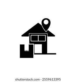 Delivery packet icon. Export import distribution icon vector