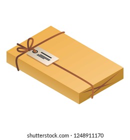 Delivery packet icon. Isometric of delivery packet vector icon for web design isolated on white background