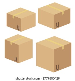 Delivery and packing box. Delivery warehouse pack