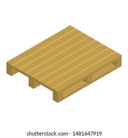 Delivery pallet icon. Isometric of delivery pallet vector icon for web design isolated on white background