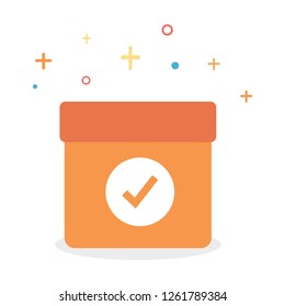 Delivery parcel box icon design vector. Icon website, application and printing. flat style vector illustrator. eps 10. Concept of the delivery service. 