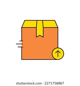 delivery parcel box vector icon