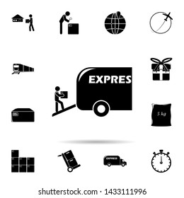 delivery of parcel by express mail icon. Universal set of logistic for website design and development, app development