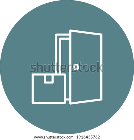 Delivery, parcel, to door, recieved icon vector image. Can also be used for Delivery and logistics. Suitable for use on web apps, mobile apps and print media.