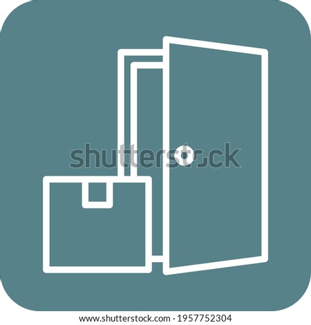 Delivery, parcel, to door, recieved icon vector image. Can also be used for Delivery and logistics. Suitable for use on web apps, mobile apps and print media.
