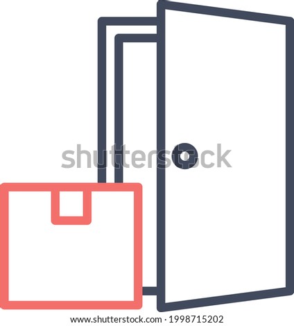 Delivery, parcel, to door, recieved icon vector image. Can also be used for Delivery and logistics. Suitable for use on web apps, mobile apps and print media.