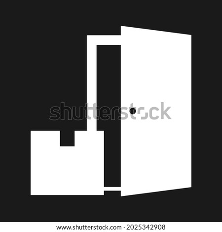Delivery, parcel, to door, recieved icon vector image. Can also be used for Delivery and logistics. Suitable for use on web apps, mobile apps and print media.