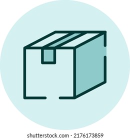 Parcela de entrega, ilustración, vector sobre fondo blanco.
