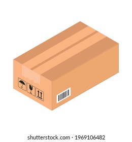 delivery parcel packaging isolated icon