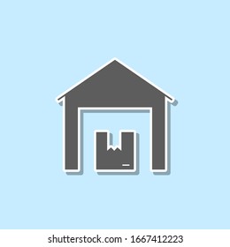 Entrega de un icono de pegatina de paquete. Línea delgada simple, contorno vectorial de iconos web para ui y ux, sitio web o aplicación móvil