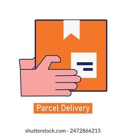 A delivery parcel vector art