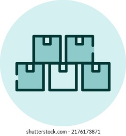Delivery parcels, illustration, vector on a white background.