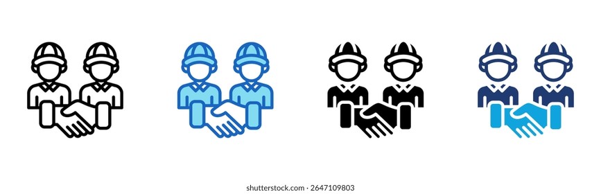 Delivery Partner icon Multi Style Vector Illustration