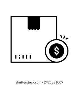 Delivery Payment icon vector strock illustration