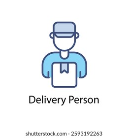 Delivery Person icons vector stock illustration.
