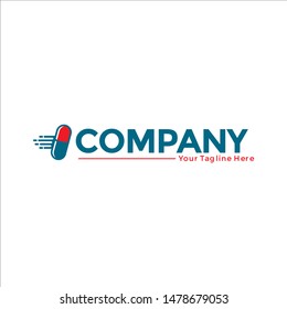 delivery pharmacy vector logo design for medical company