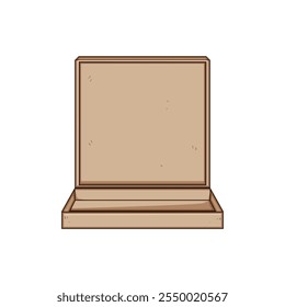 delivery pizza box cartoon. packaging cardboard, recyclable ecofriendly, storage insulation delivery pizza box sign. isolated symbol vector illustration