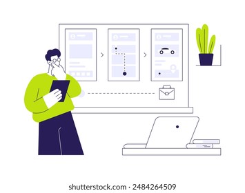 Delivery Plan abstract concept vector illustration. Business analyst develops a delivery plan, project characteristics, stakeholder analysis, requirements management abstract metaphor.