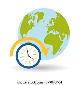 Delivery and planet  design, vector illustration