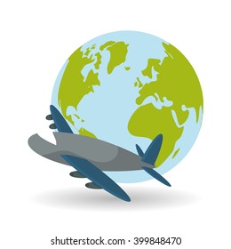 Delivery and planet  design, vector illustration