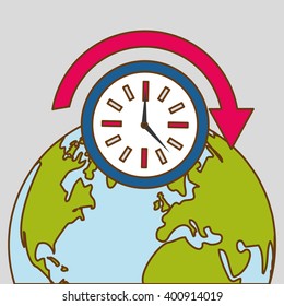 Delivery and planet  design, vector illustration