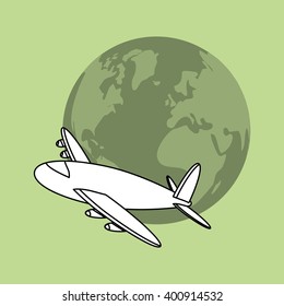 Delivery and planet  design, vector illustration