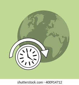 Delivery and planet  design, vector illustration