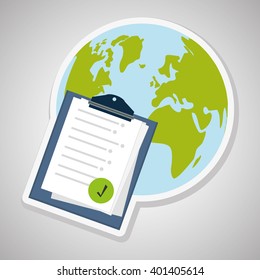 Delivery and planet  design, vector illustration