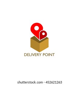 Delivery Point Logo Design Template. Vector Illustration