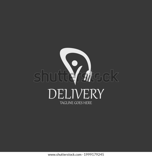 Delivery\
point logo design template. Vector\
illustration