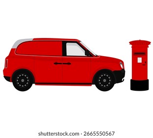 Delivery post mail  van vehicle