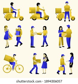 Lieferpostmeister Versand isometrische Vektordesign-Illustration