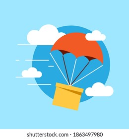 delivery process concept illustration flat design vector icon eps10