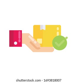 delivery product flat icon vector design e-commerce