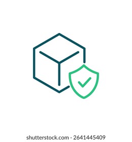 Delivery product icon. Safe packaging icon. Percel safety icon.	
